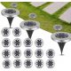 Gartenlampen stecken im Boden fest Maibang eingebettete Solarlampe Silber 12,5 cm 12 Stk.