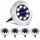 Gartenlampen stecken im Boden fest Maibang eingebettete Solarlampe Silber 12,5 cm 4 Stk.
