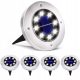 Gartenlampen stecken im Boden fest Maibang eingebettete Solarlampe Silber 12,5 cm 4 Stk.