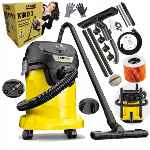 Kärcher Industriestaubsauger Kärcher BLACK Industriestaubsauger 1400 W + 9 weitere Produkte