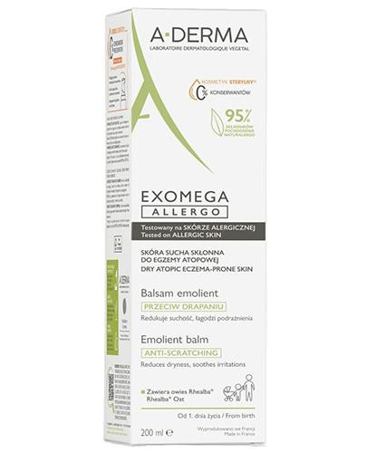 A-Derma Exomega Allergo Balsam – Emolient für empfindliche Haut, 200 ml