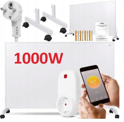 INFRAROTHEIZUNG 1000 W BEINE WIFI THERMOSTAT