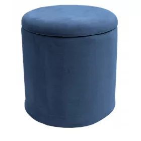  Plaza-Hocker mit Stauraum, rund, Marineblau