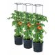  Pafen-Blumentopf, 39,2 cm x 39,2 x 31,5 cm, Durchmesser 39,2 cm, Kunststoff in den Farben Grau und Silber