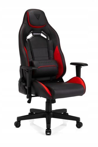  Sense7 Vanguard Gaming-Stuhl, schwarzes und rotes Öko-Leder