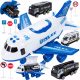  MalPlay 108155 Interaktives Flugzeugset mit Polizeifahrzeugen und Verkehrsschildern