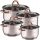 Kochset Kinghoff Rose Gold Topfset, Edelstahl, 8-tlg.