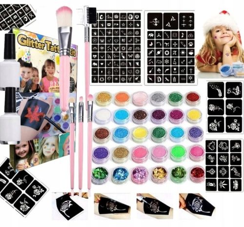  GLITTER-TATTOOS, GROßES TATTOO-KIT