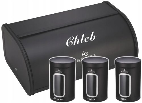 Brotkasten Edenberg Premium Rucksack-Set aus schwarzem Stahl