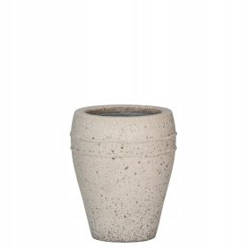  Töpfertöpfe 27 cm x 27 x 32 cm Stein Fiberglas weiß