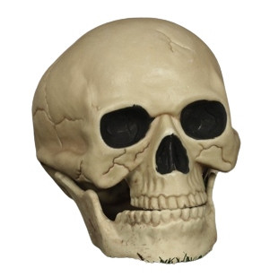  Totenkopf stehend aus Holz Fiestas Guirca 20 cm