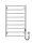 Elektrischer Badezimmerheizkörper von Mario Radiators, 110 W, 500 x 810 mm, Chrom
