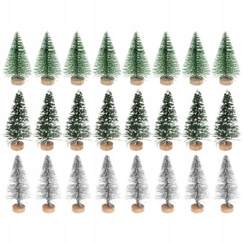  Weihnachtsbaum Mini Kunstpflanzen Schnee 24 Stk