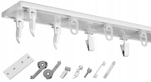 Deckenschienen SLIM DOPPELDECKENSCHIENE Aluminium Weiß 610 cm
