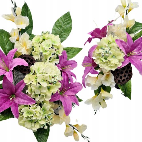  FRIEDHOFSKLEID, STRAUSS, VASE, KÜNSTLICHE BLUMEN