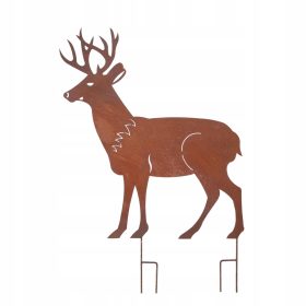 GARTENDEKORATION RUSTIKALER METALLHIRSCH