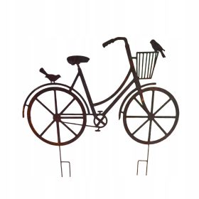  Gartendekoration, Rostrot, großes Öko-Fahrrad aus Metall