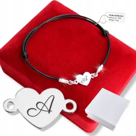  Zartes Silberarmband 925, GRAVIERTES Herz