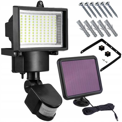 Straßenlaternen für den Garten Straßenlampe 250 W 1050 lm, batteriebetrieben, Solar