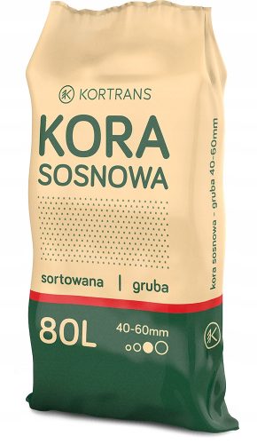  KIEFERRINDE 80L, DICK SORTIERT 40-60mm, GARTEN