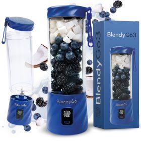   BlendyGo Bechermixer Smoothie-Mixer Mini-Bechermixer 3 250 W blau