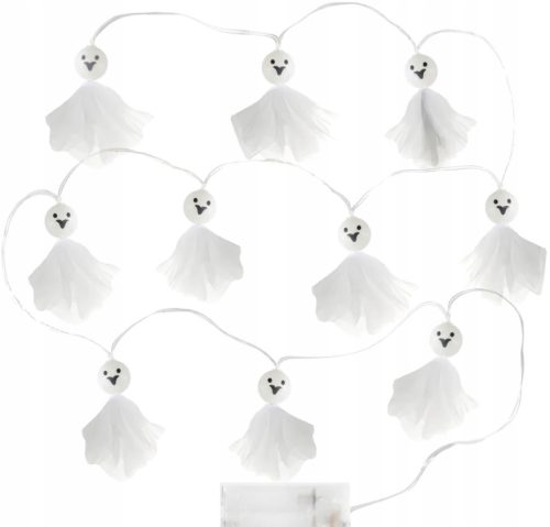  Lichtergirlande „Halloween Airy Ghosts“, warmweiß, PartyPal, 200 cm