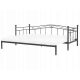 Beliani Metall-Doppelbett 0 80x200 schwarz