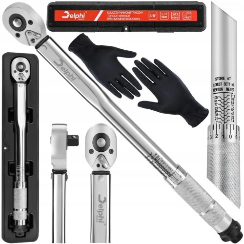  Delphi DREHMOMENTSCHLÜSSEL Drehmomentbereich 7-112 Nm mit 3/8" CrV-Verriegelung
