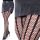  Strumpfhose in Übergröße, elegant, blickdicht, Fischgrätenmuster, mattschwarzes Phänomen