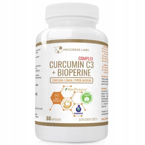 CURCUMIN C3 500mg + BIOPERINE 10mg KOMPLEX - Ideal für Veganer