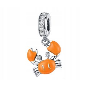 CHARMS-ANHÄNGER KRABBE URLAUB OZEAN SILBER