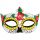  Augenmaske (venezianisch) Guirca Weiße Skelett-Kunststoffmaske
