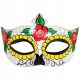  Augenmaske (venezianisch) Guirca Weiße Skelett-Kunststoffmaske