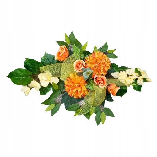  Grabdekoration, Grabstrauß, Friedhof, ORANGE
