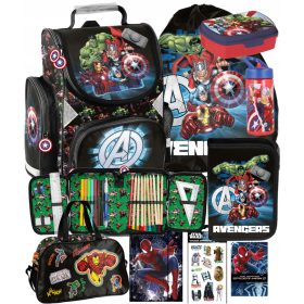    9 IN 1 AVENGERS SCHOOL SCHULTASCHE MIT FENSTERTASCHE AVENGERS SCHOOL SCHULTASCHE