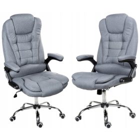  FBJ011 grauer Stoffsessel mit verstellbarer Rückenlehne