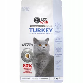  John Dog for Cats Trockenfutter Katze Truthahn Krill 1,5 kg