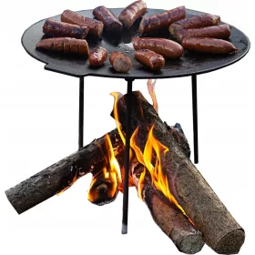    Gusseiserne Bratpfanne für Lagerfeuer, stehend oder hängend