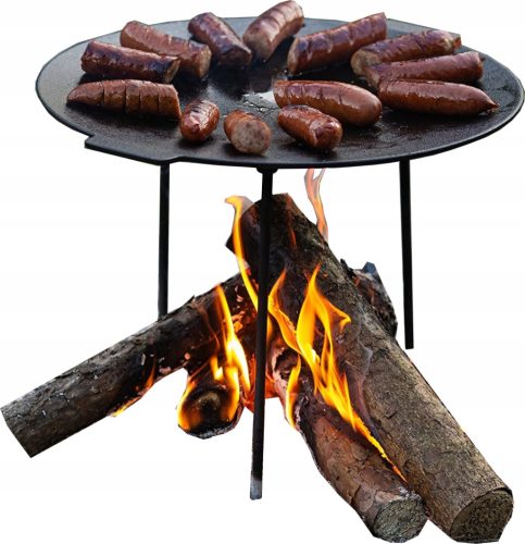  Gusseiserne Bratpfanne für Lagerfeuer, stehend oder hängend