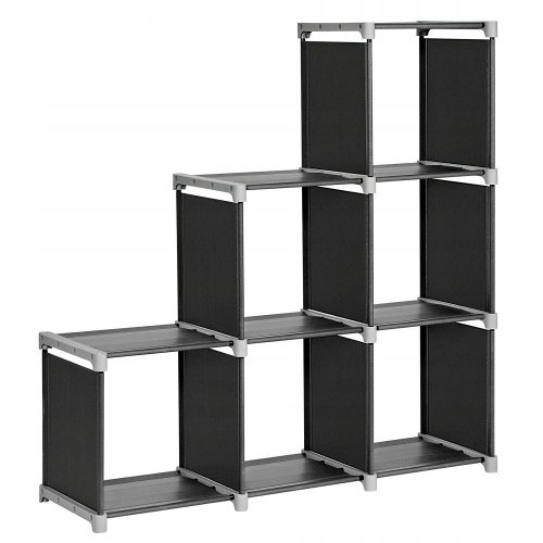  Songmics Badezimmerregal Graphit 30 x 105 x 105 cm