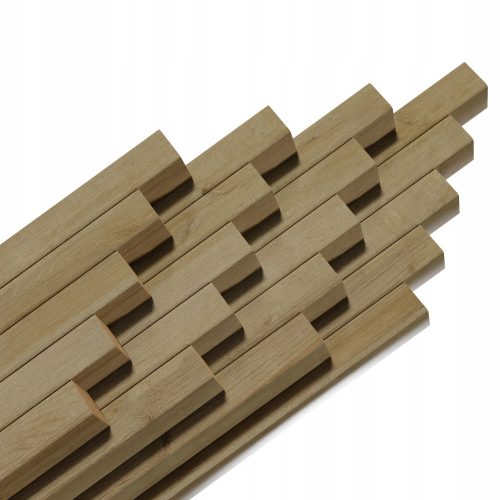 Stegu Wandlatten, Eiche, 20er-Set, 3D, 265 cm