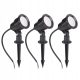  Masterled Solarlampe, schwarz, 22 cm, 3 Stk.