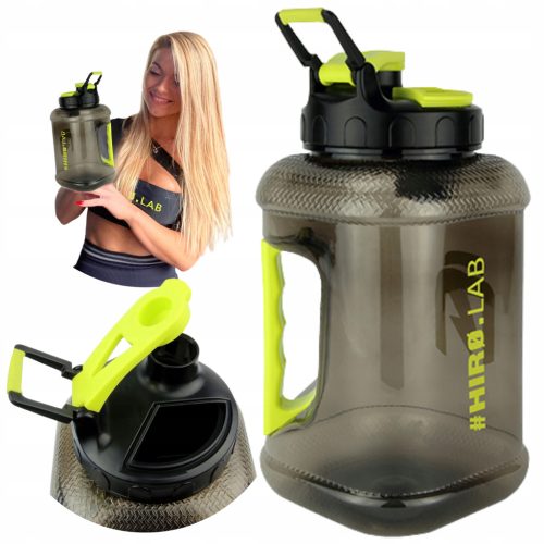  WASSERKANNE WASSERFLASCHE MIT MESSGERÄT 1,89 l EINGEBAUTER BEHÄLTER hiro
