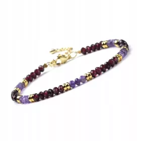  Amethyst-Steinarmband Granat 3x4mm