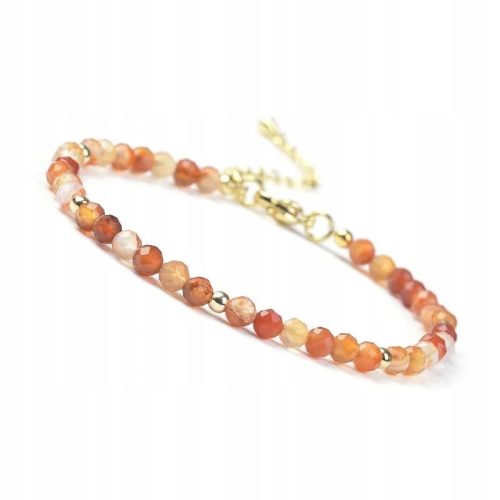  Karneol-Stein-Armband 4 mm