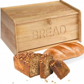    Einteiliger Brotkasten von Ravi Decor, Holztöne in Braun- und Beigetönen