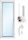 Fenster PVC-Balkontür RU 865 x 2095 Weiß L/L