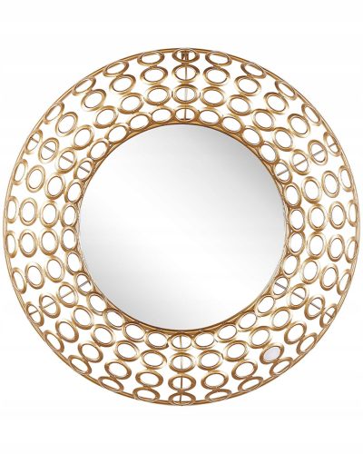  Beliani Wandspiegel Kreis Metallrahmen 80 x 80 mm
