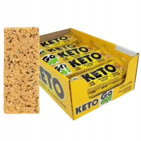   KETO Go On Erdnussbutter Riegel, 24er Pack - Perfekt für Low Carb und KETO Diäten