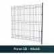 Paneelzaun H=1,53 m – Set mit 50 Metern